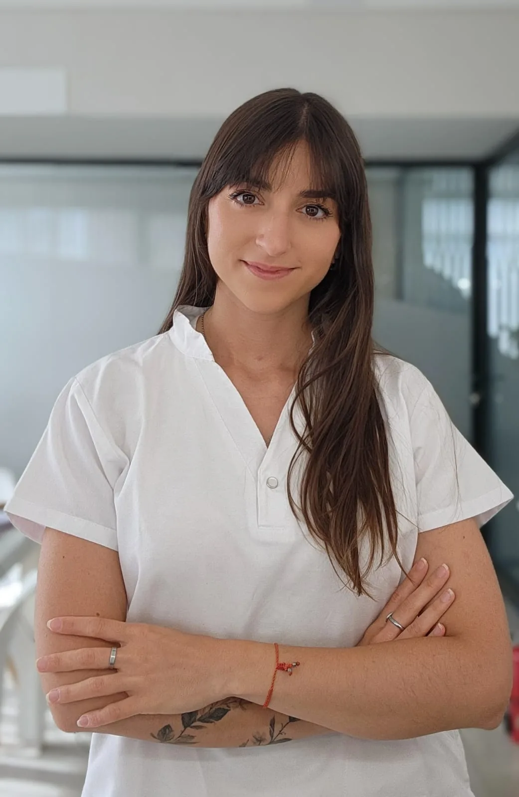 Luna Guevea, Licenciada en Kinesiología, en el centro Andrea Guevea